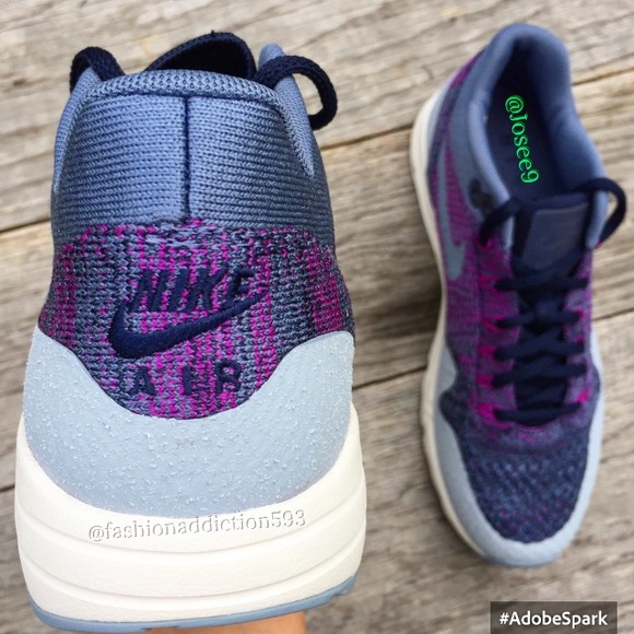 Nike Air Max 1 Ultra flyknit women's purple shoes - Picture 3 of 4